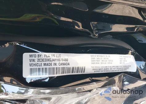 2023 Dodge Charger Scat Pack Widebody из США, поврежденный, VIN 2C3CDXGJ4PH678480